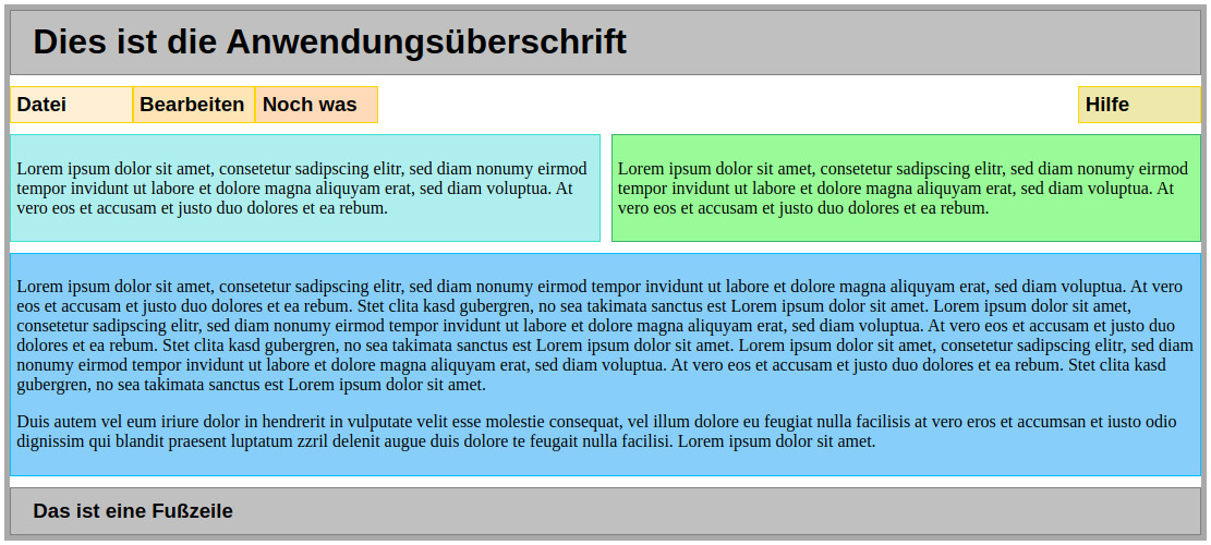 Praxis CSS Aufgabe 8 Breit